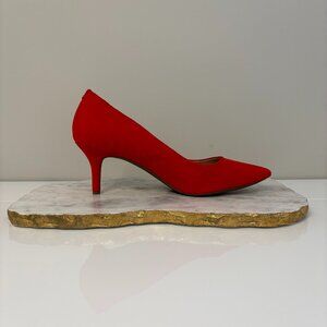 Cole Haan Size 10 Go-To Park Pump Red Suede Leather 65MM Heel